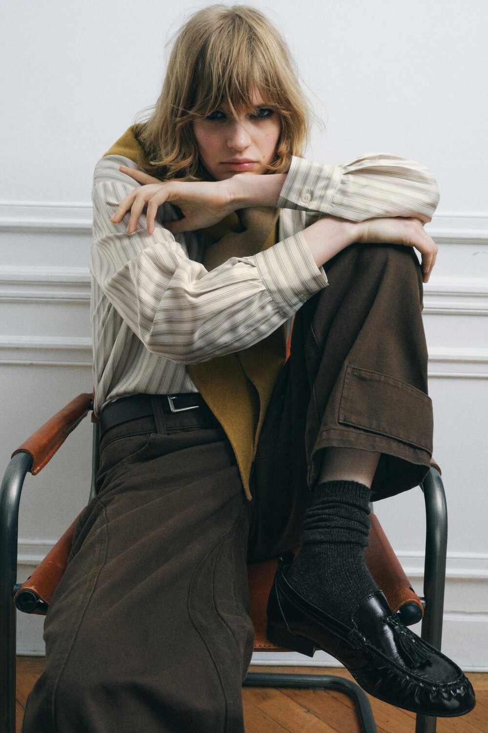 

Высокие носки ZARA, серый мергель
