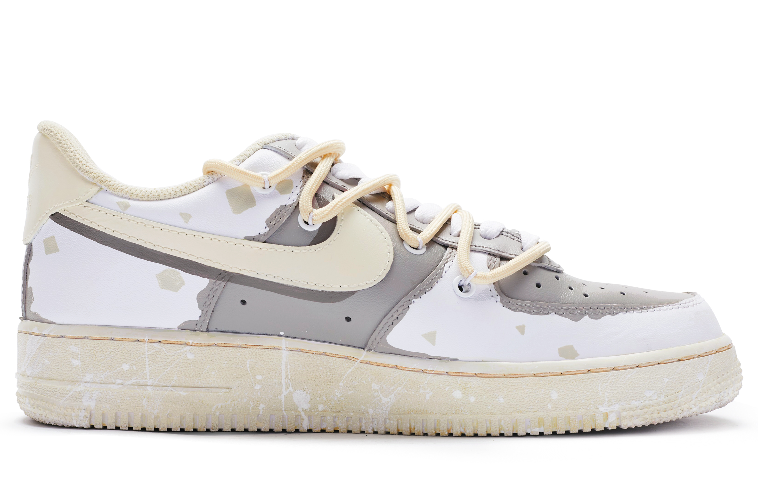 

Кроссовки Nike Air Force 1 Skateboard Shoes Men Low-Top White/Beige Gray