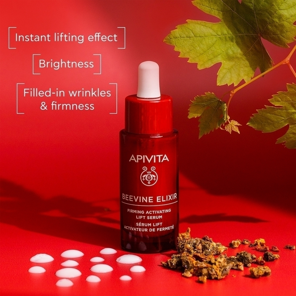 Сыворотка Apivita — Укрепляющая -эликсир для лица Beevine Elixir Lift с эффектом сияния, 30 мл — фото 4