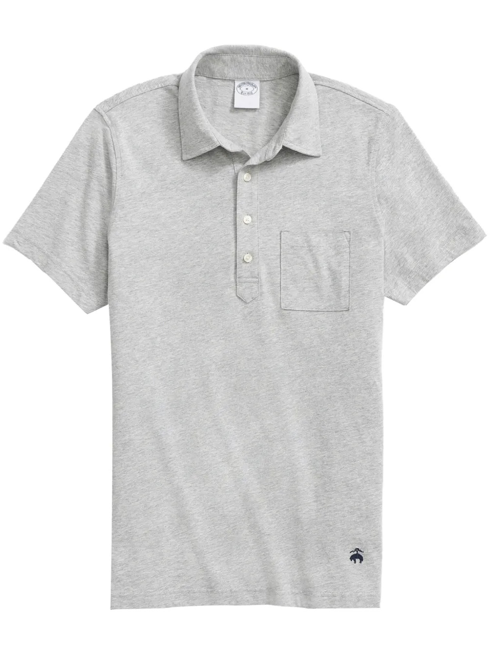 

Рубашка поло с вышивкой Brooks Brothers, серый