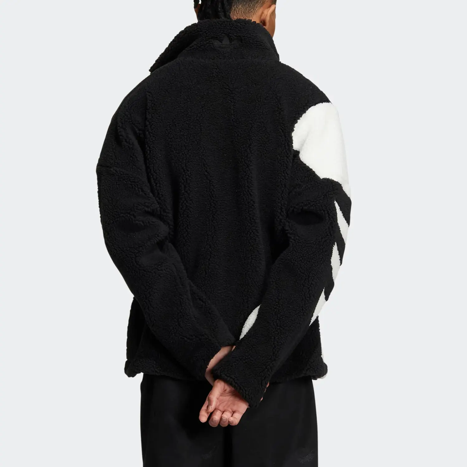 Adidas Originals Шерпа куртка черная, Black — фото 4