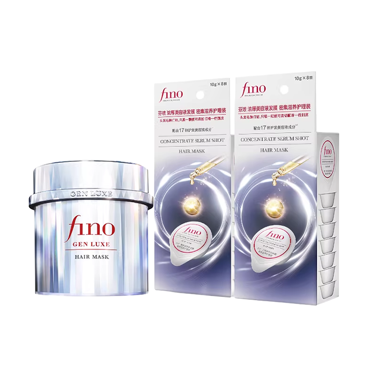 Fino Набор шампуня и кондиционера Silver Diamond Hair Mask для увлажнения и восстановления волос — фото 4