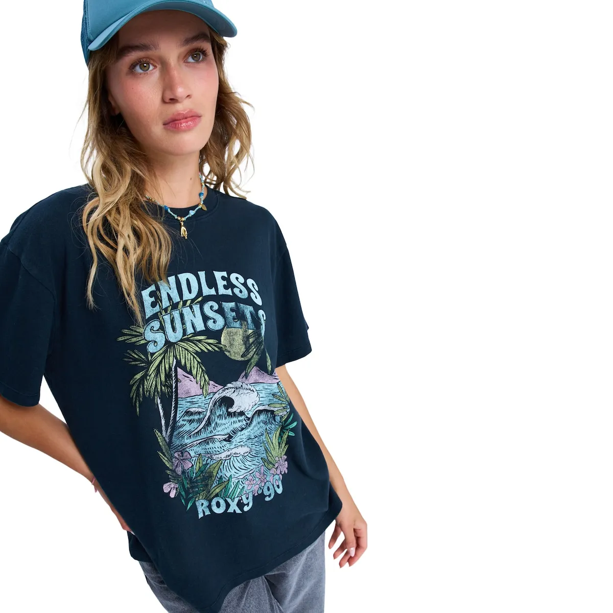 

Женская футболка Sunny Stone Wash Roxy, синий