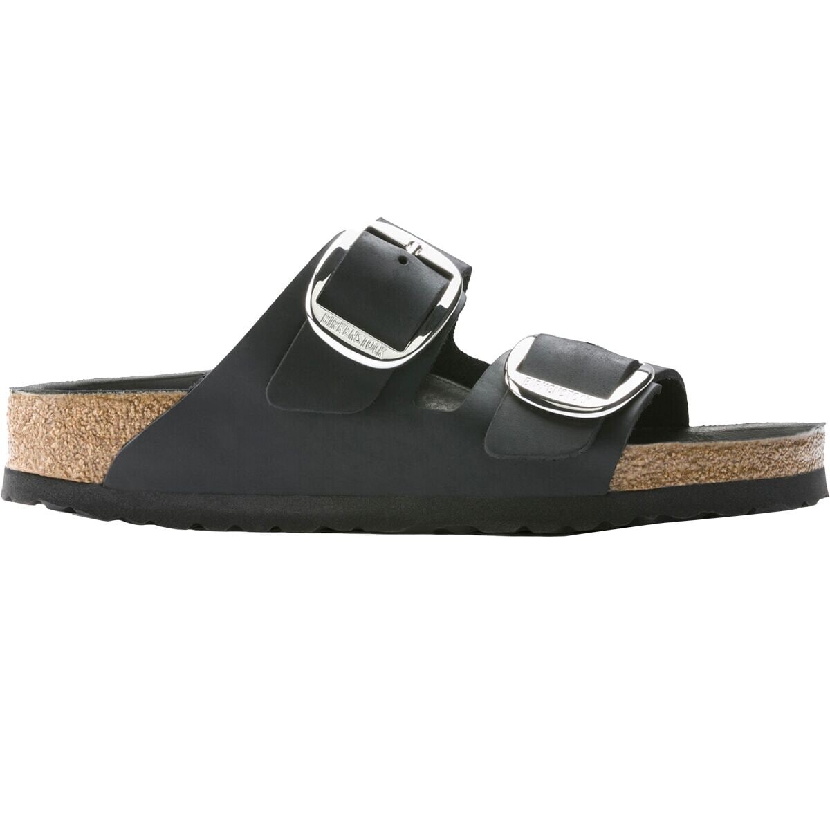 Кожаные сандалии arizona с большой пряжкой Birkenstock, черный