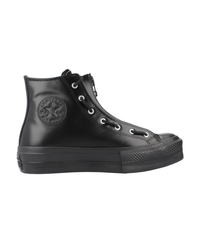 Стильные женские ботинки на шнуровке. Converse, черный