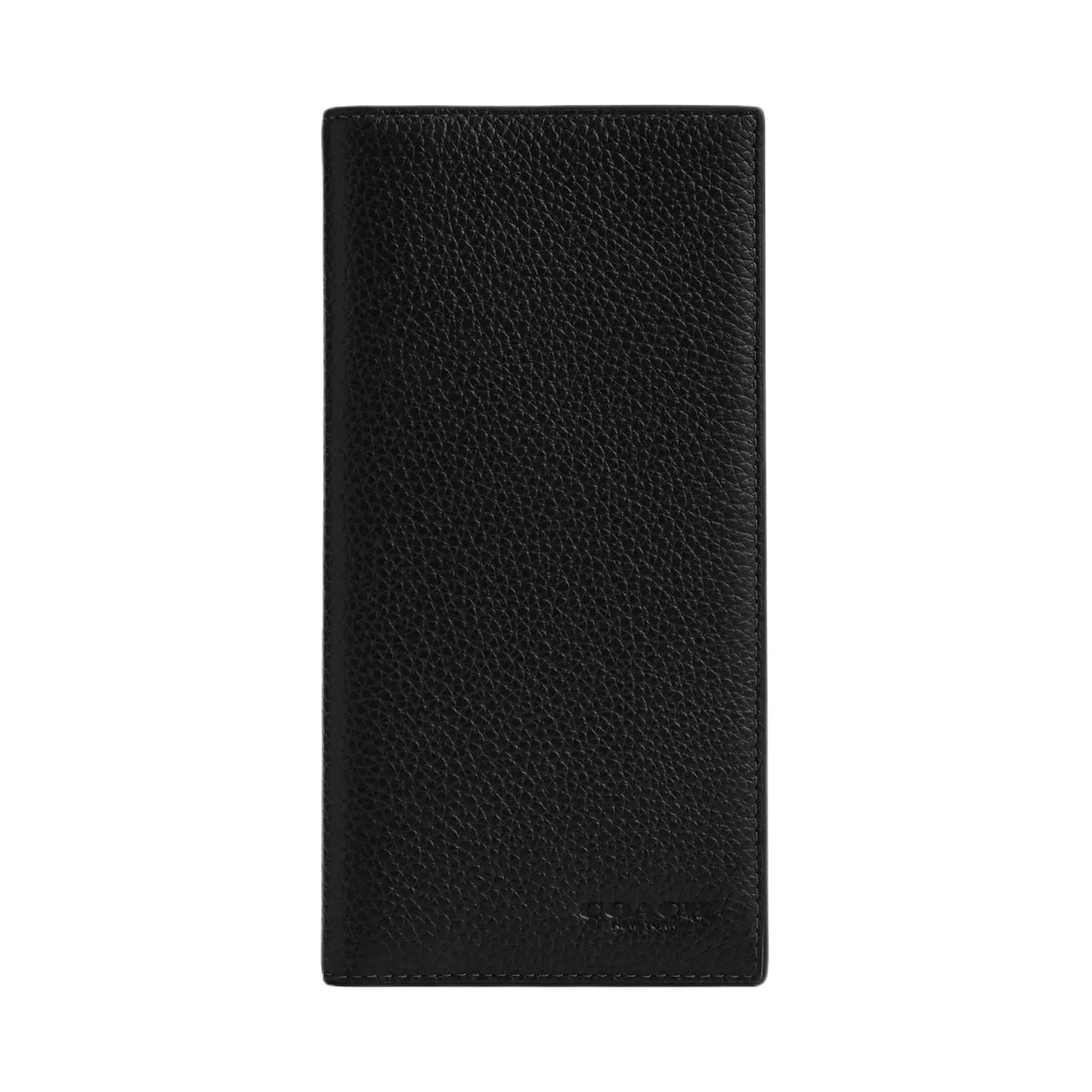 

COACH Мини-кошелек из благородной галечной кожи для мужчин черный