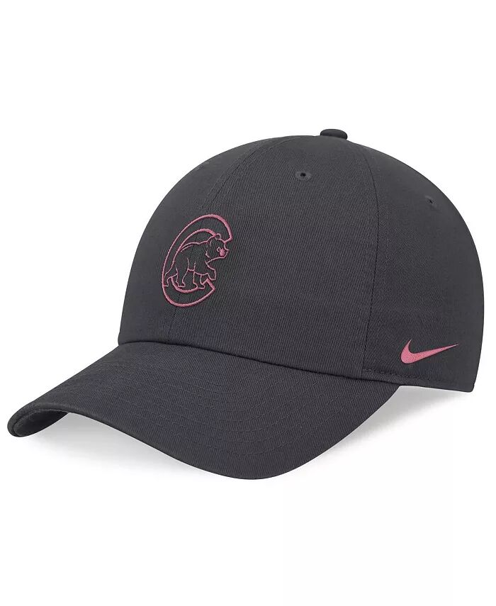 

Женская регулируемая шляпа графитового цвета Chicago Cubs Desert Berry Club Nike, серый