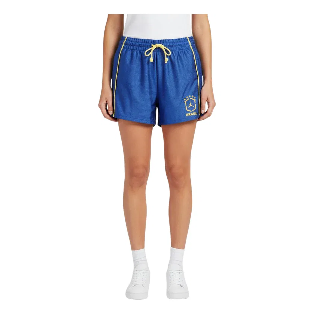 Шорты Air Jordan Brooklyn Knit Brazil Shorts 'Old Royal Yellow Pulse' IO2457-417, синий