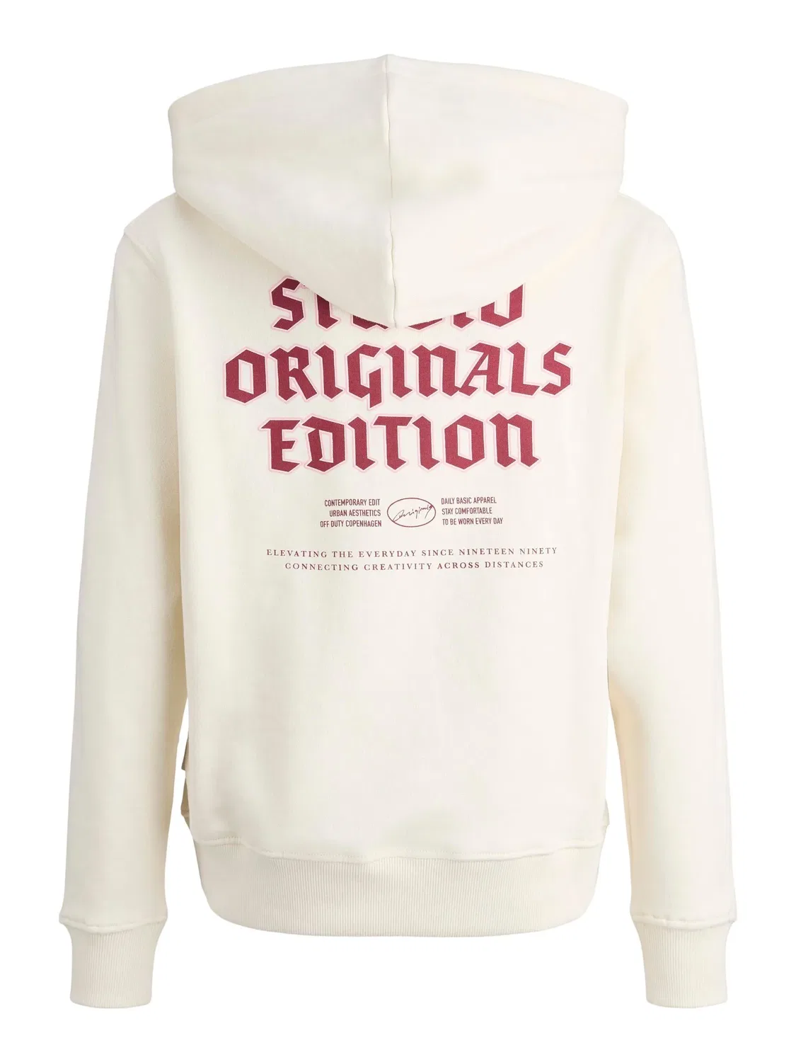Капюшон худи хлопковый JACK & JONES Junior, antique white — фото 2