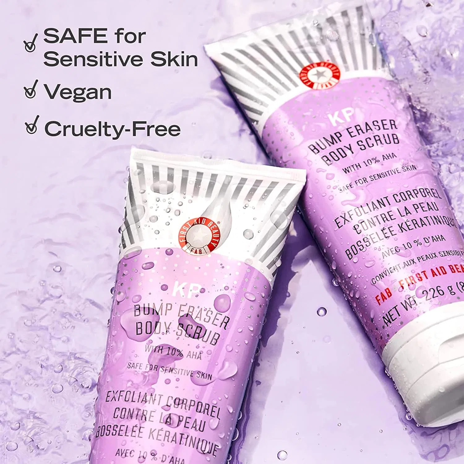 Набор First Aid Beauty: скраб для тела KP Bump Eraser и крем Ultra Repair Cream First Aid Beauty — фото 3