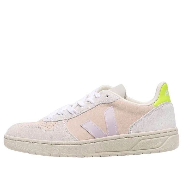 

Кроссовки Veja V-10 Low-Top Sneakers 'Beige Light Purple Neon Yellow', бежевый