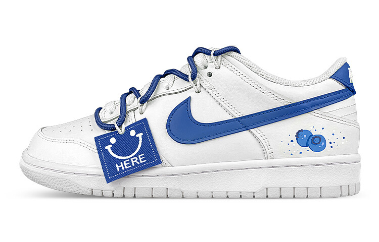 

Кроссовки Nike Dunk Skateboard Shoes Men Low-Top White Blue, Синий, Кроссовки Nike Dunk Skateboard Shoes Men Low-Top White Blue