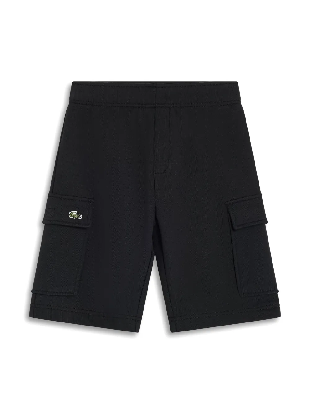 

Флисовые шорты с вышивкой Lacoste, черный
