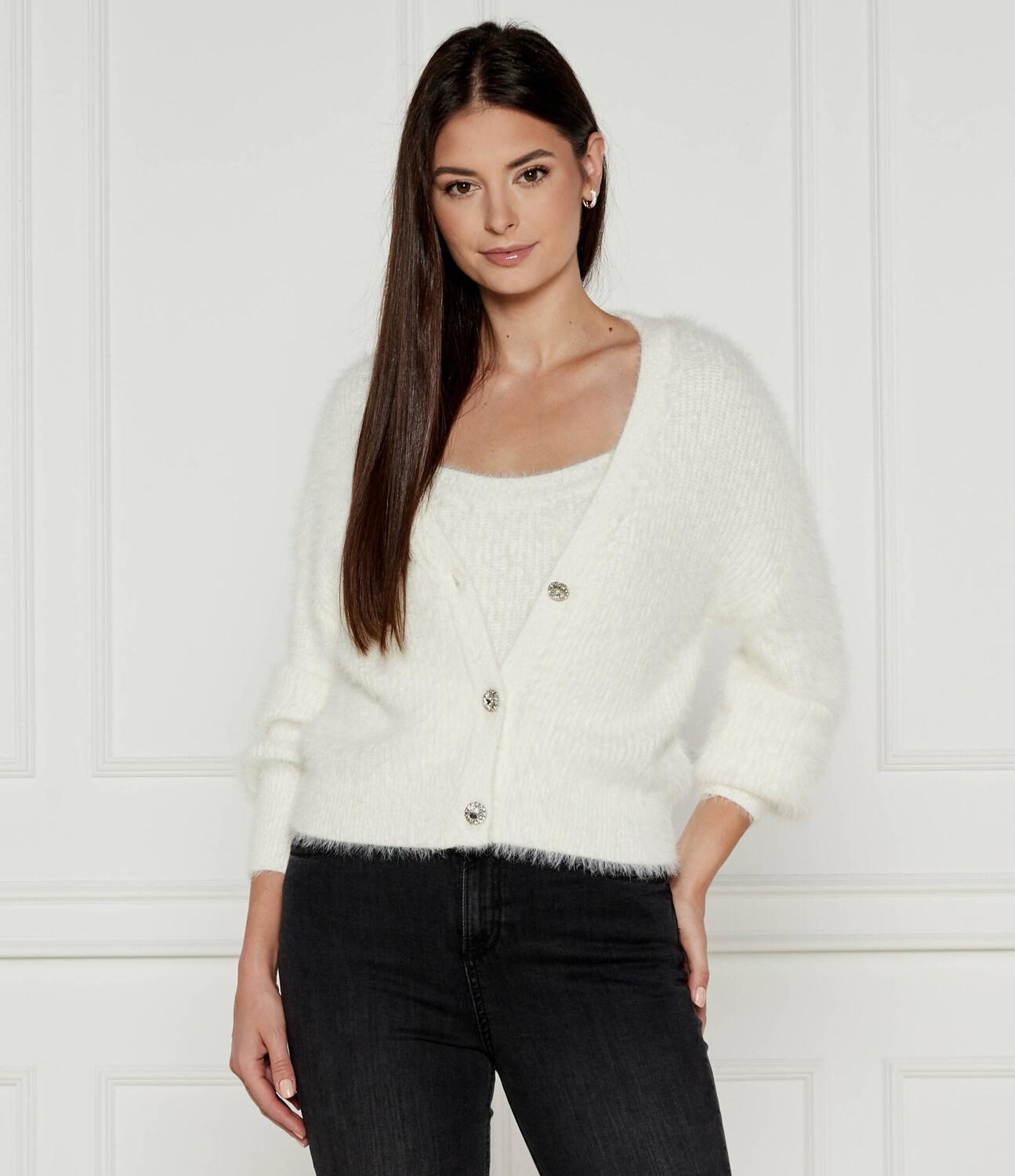 

Свитер GUESS KEYLA Regular Fit, экрю