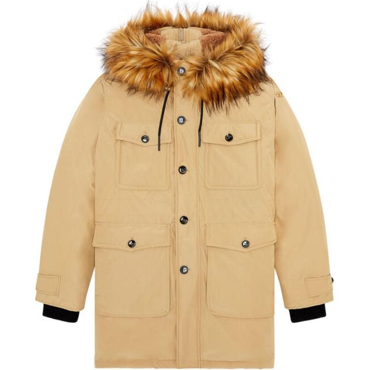 

DIESEL Парка мужская светло-коричневая, Khaki