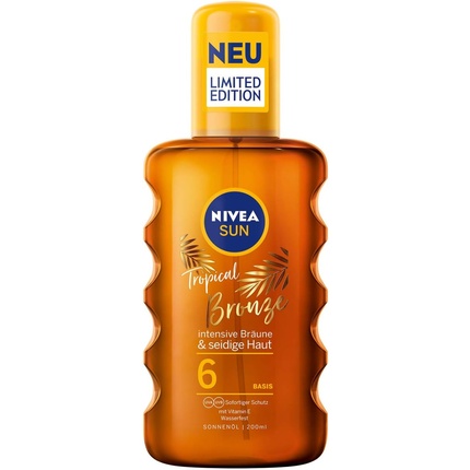 

Sun Tropical Bronze Oil Spray Spf 6 200мл Защита от солнца с экстрактом каротина и витамином Е, Nivea