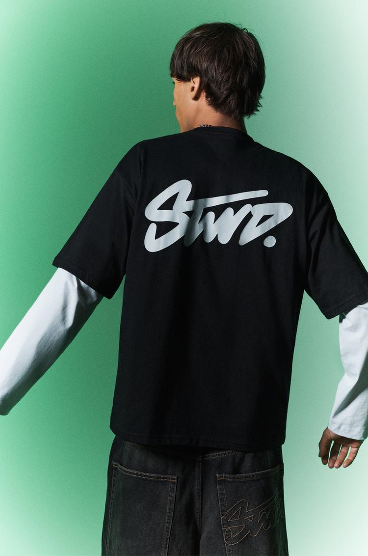 

Футболка с логотипом stwd Pull And Bear, черный