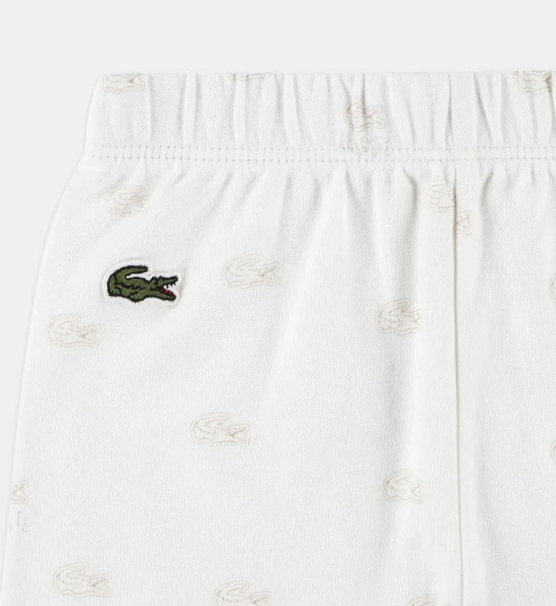 Комплект из 3 предметов: боди, брюки и пинетки Lacoste, белый — фото 4