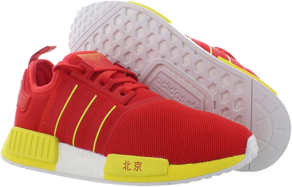 Кроссовки adidas NMDr1 для мужчин, красный/желтый/ярко-желтый — фото 4