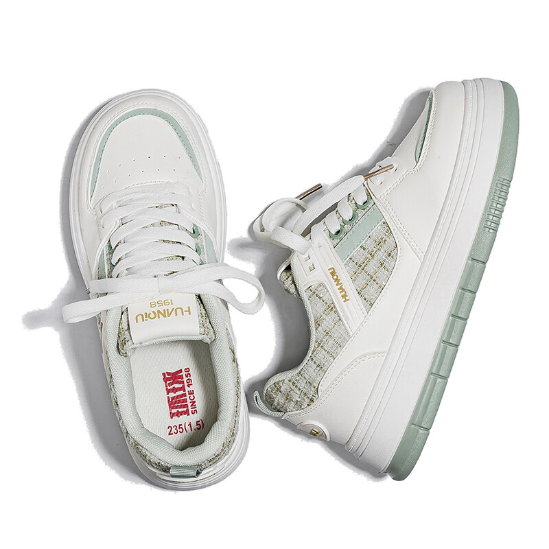 Кроссовки HUANQIU Skateboarding Shoes Women's Low-top Green, зеленый — фото 3