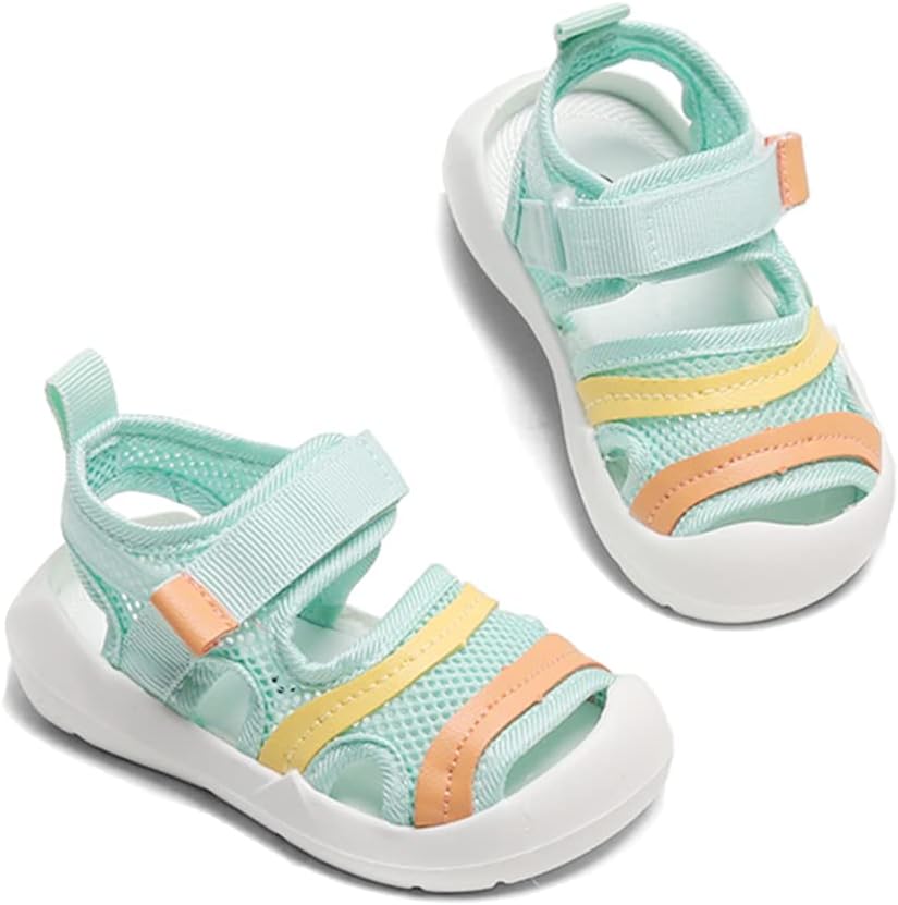 

Детские спортивные сандалии OAISNIT для мальчиков и девочек, легкие, с противоскользящей резиновой подошвой, для пляжа и воды, летние ходунки для малышей, зеленый