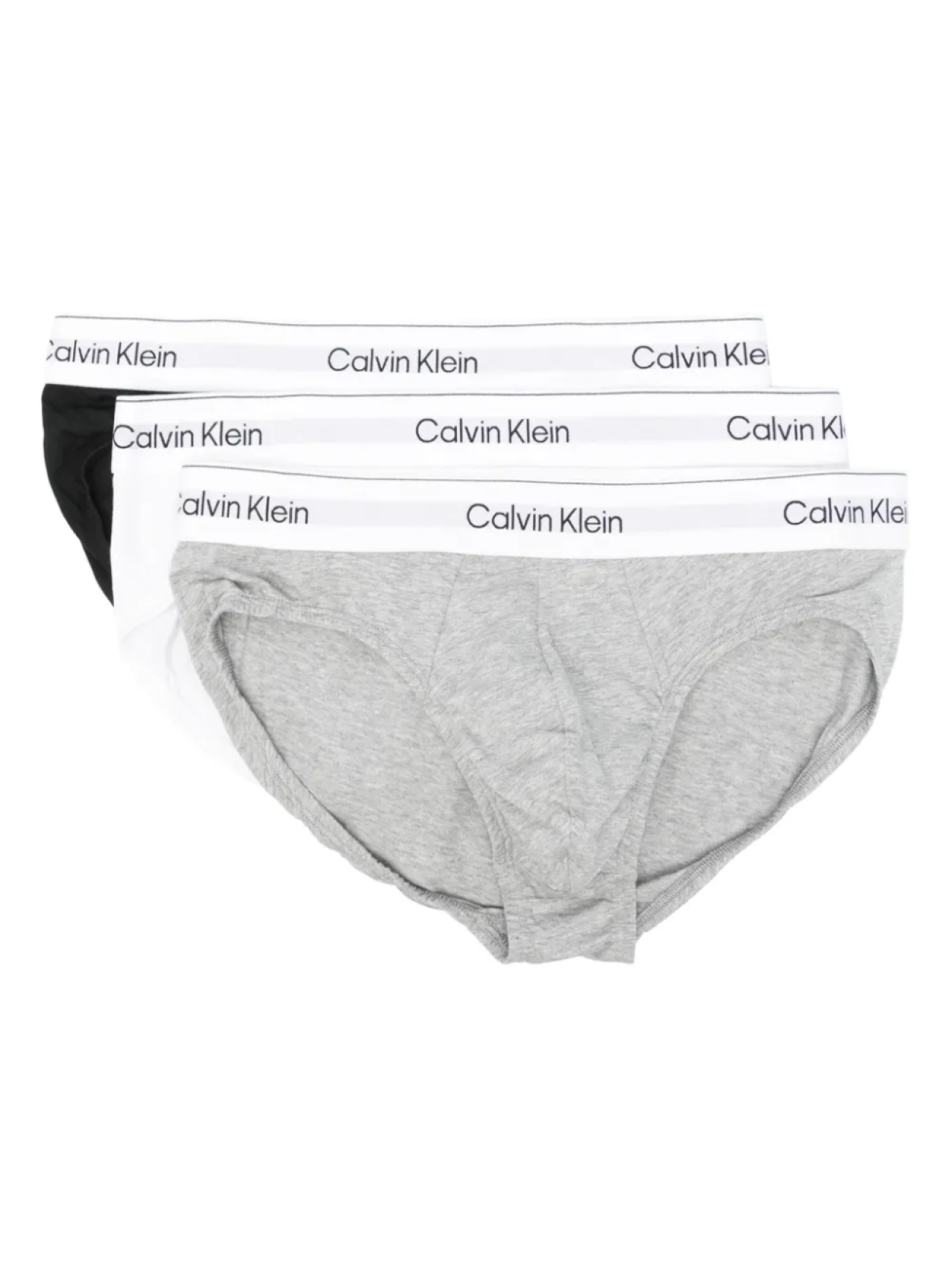 

Комплект из трех трусов-брифов с логотипом Calvin Klein, черный