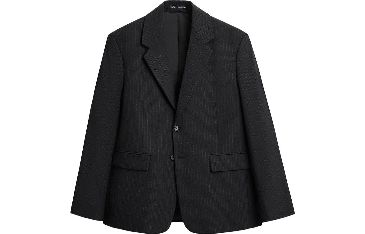 

Деловой костюм мужской черный Zara, черный