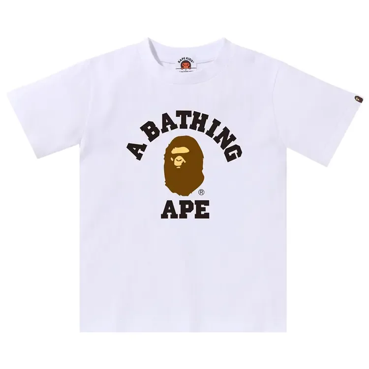 Детская футболка BAPE College Tee, белая