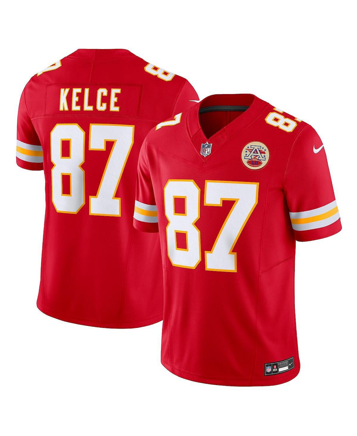 Мужские кроссовки Travis Kelce Red Kansas City Chiefs Vapor F.U.S.E. Ограниченный Джерси Nike — фото 2