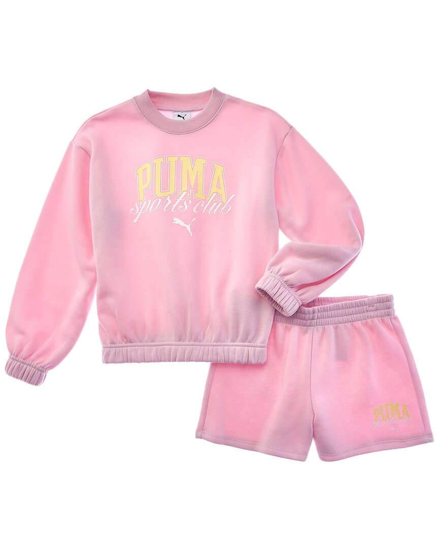 

ПУМА Комплект из худи и шорт Puma, розовый