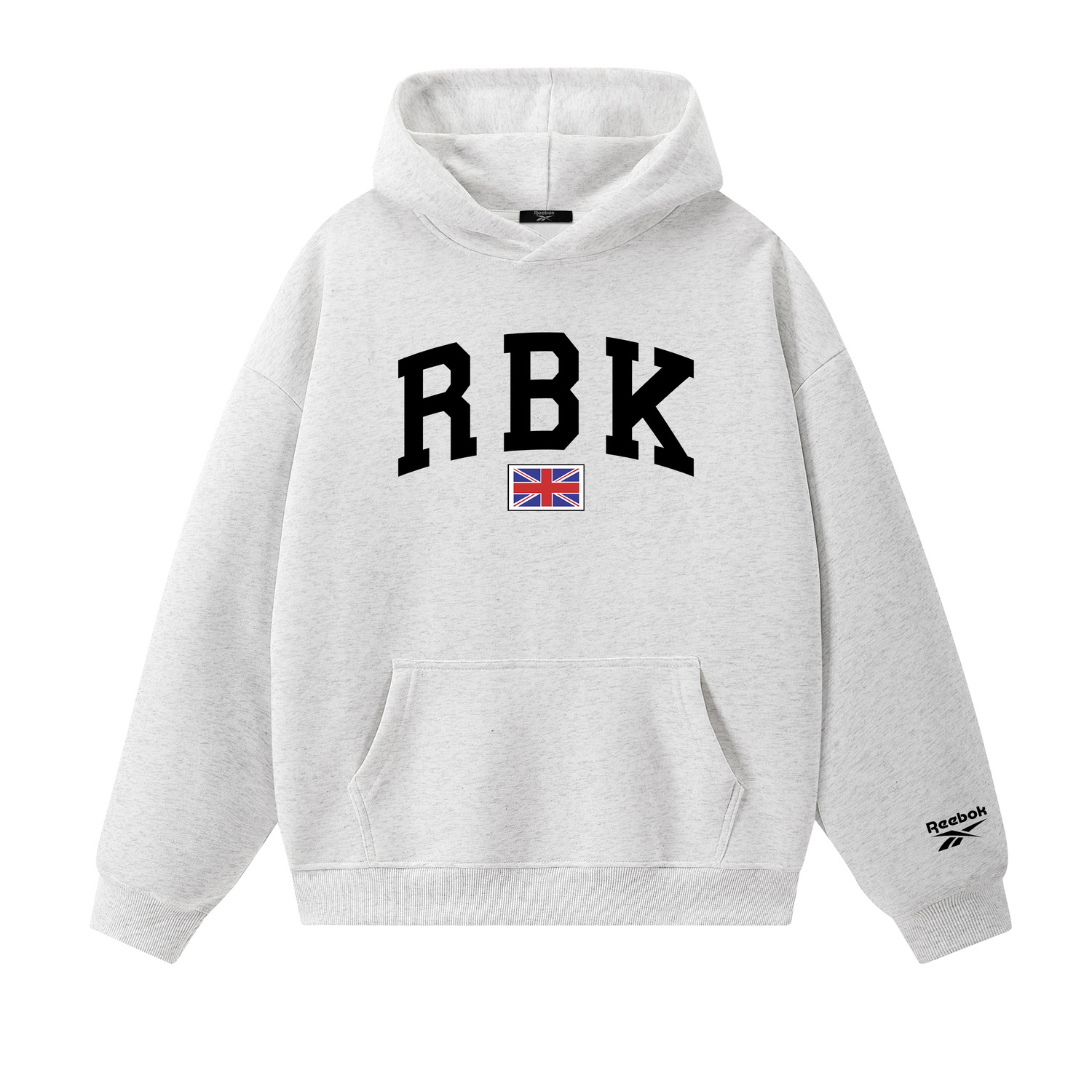 

Толстовка Unisex Hooded Moderate Heavyweight Reebok, белый heather серый (fleece-lined)
