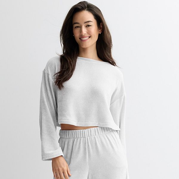 

Женская флисовая пижама с длинным рукавом Sonoma Goods For Life, Quiet Gray