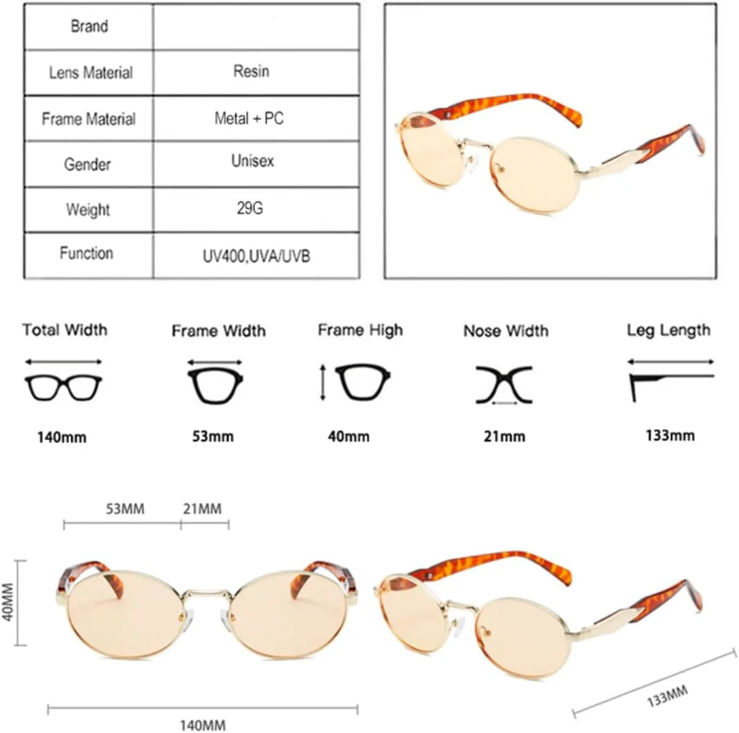 

Ретро металлические овальные солнцезащитные очки для женщин, модные, конфетных оттенков, защита от УФ-излучения UV400, для мужчин, в стиле панк UUPTTPL, Black Pink