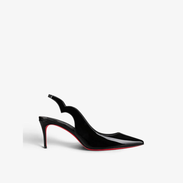 Лакированные туфли hot chick 70 с пяткой на пятке Christian Louboutin, черный