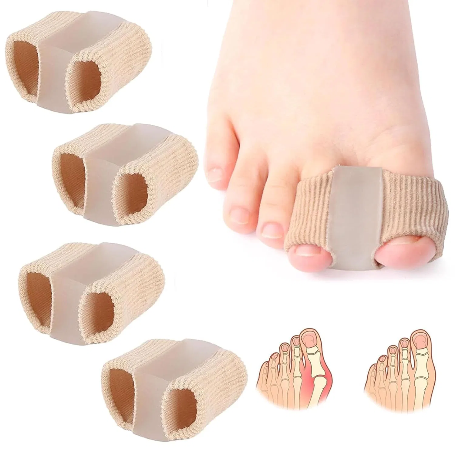 Силиконовый корректор Hallux Valgus, 4 шт. ‎Generisch, 4 Pieces.