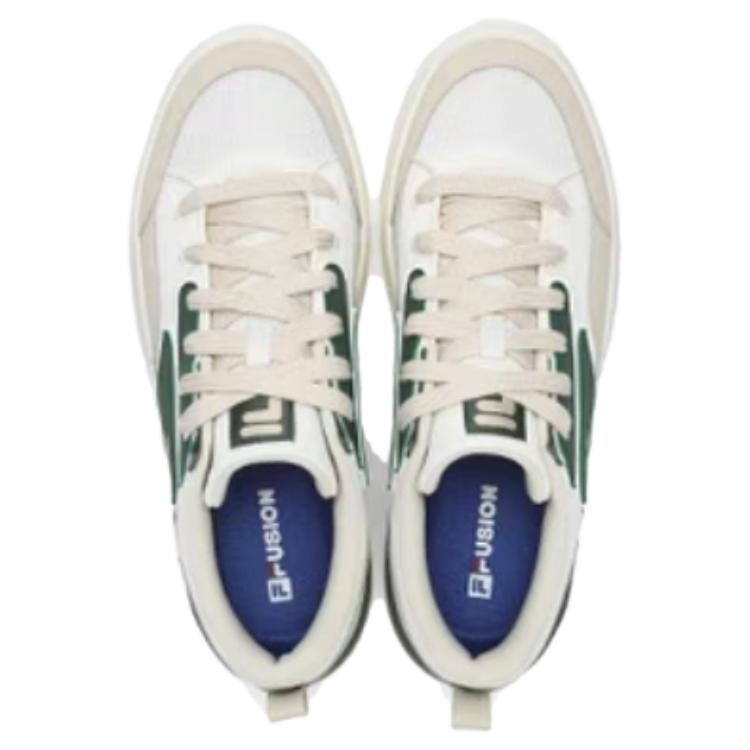 Кроссовки FILA FUSION Nollie Skateboarding Shoes Men Low-top Off White/Trace Khaki/Gray One, белый/хаки — фото 4