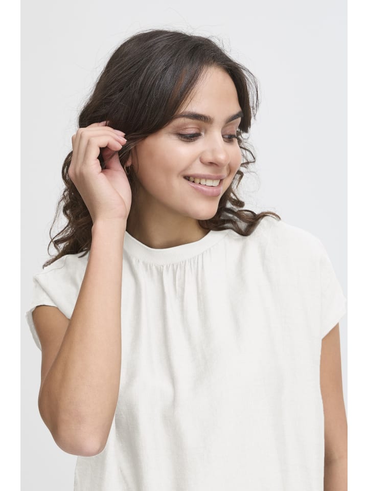 

Блузка с короткими рукавами FRARIANA свободного кроя в цвете Whisper White Fransa