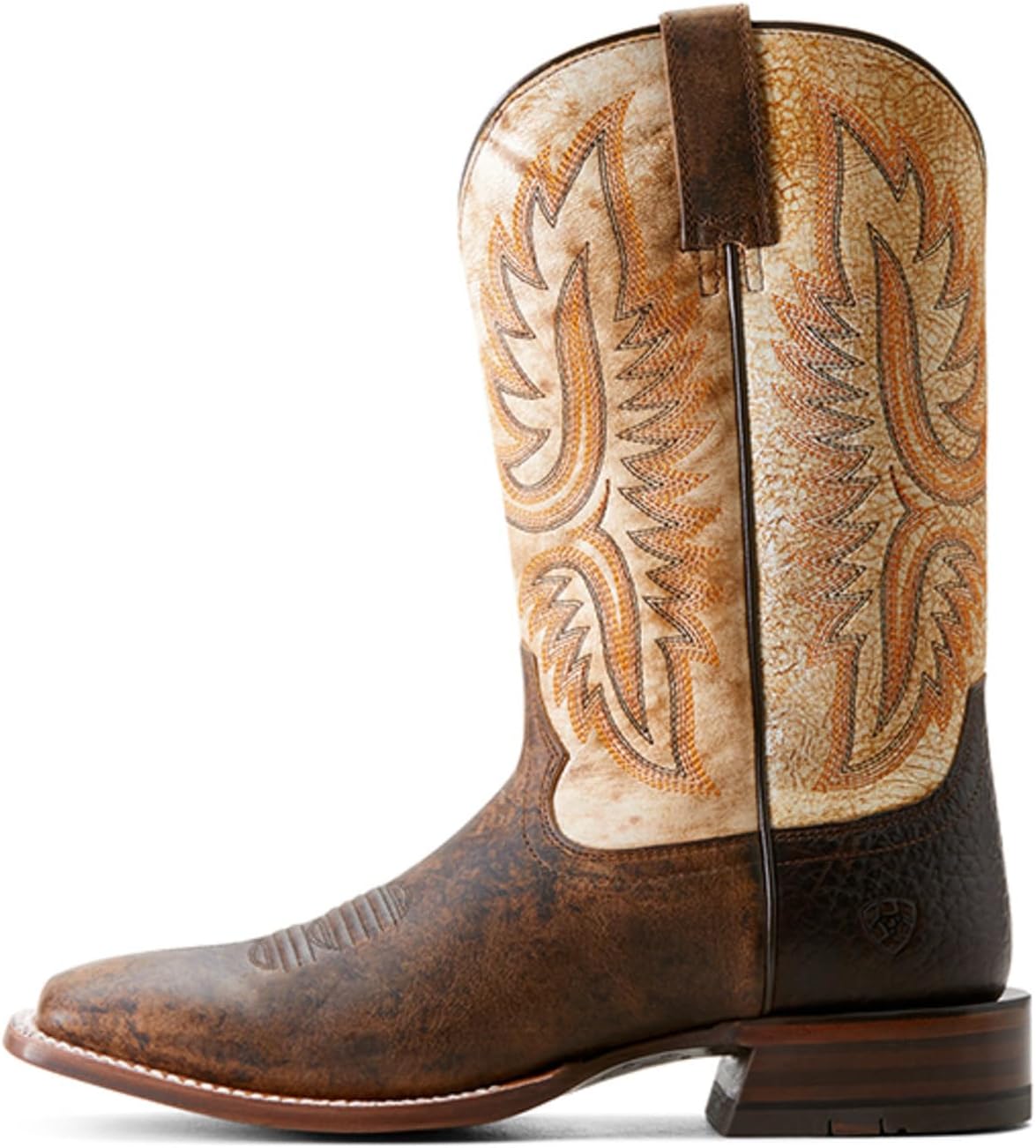 Мужские западные сапоги Ariat Hybrid Roughstock с квадратным носком, Maple/Warm Stone — фото 2