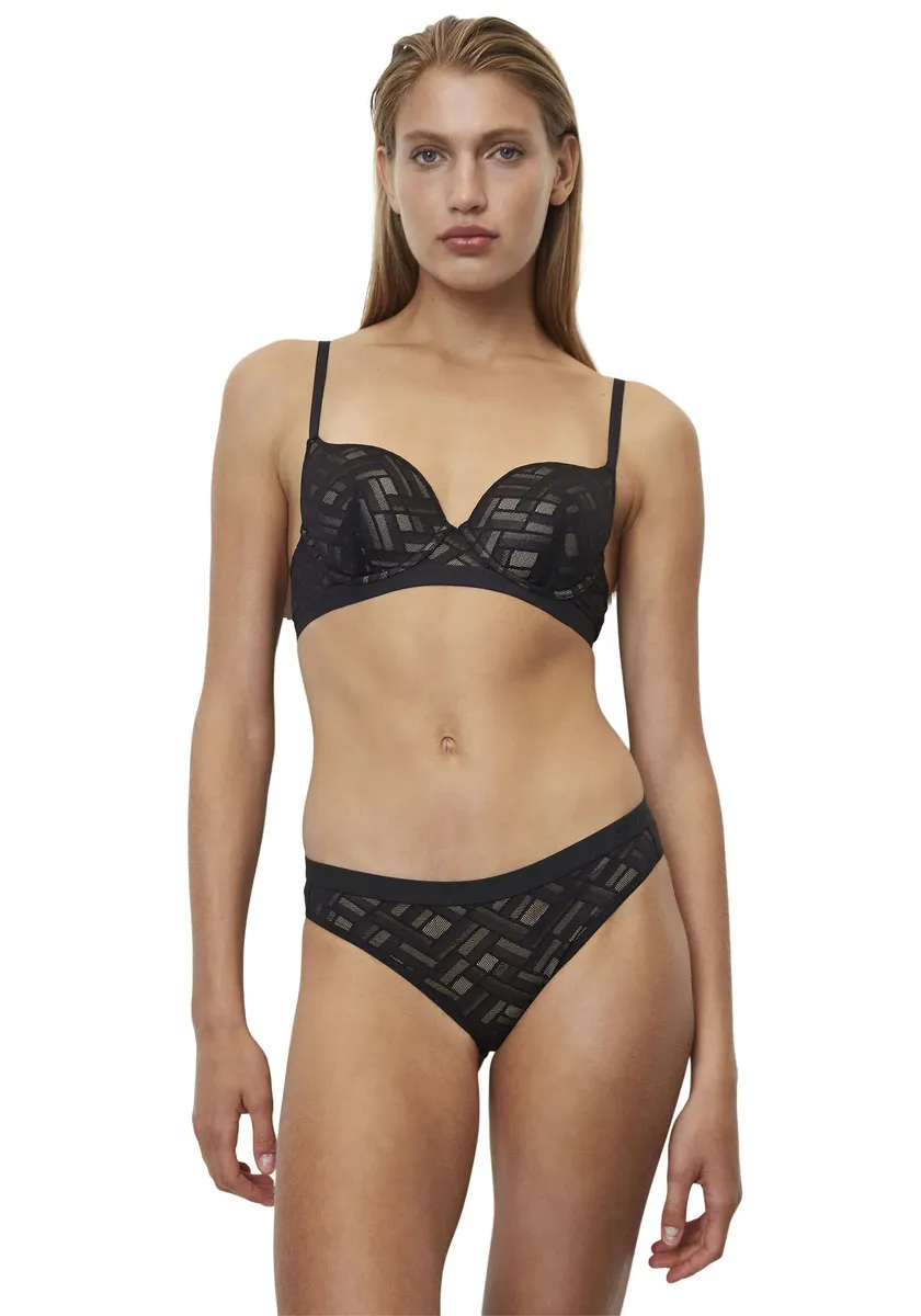 

Трусы Marc O'Polo "Graphic Lace" с нежной прозрачной кружевной структурой, черный