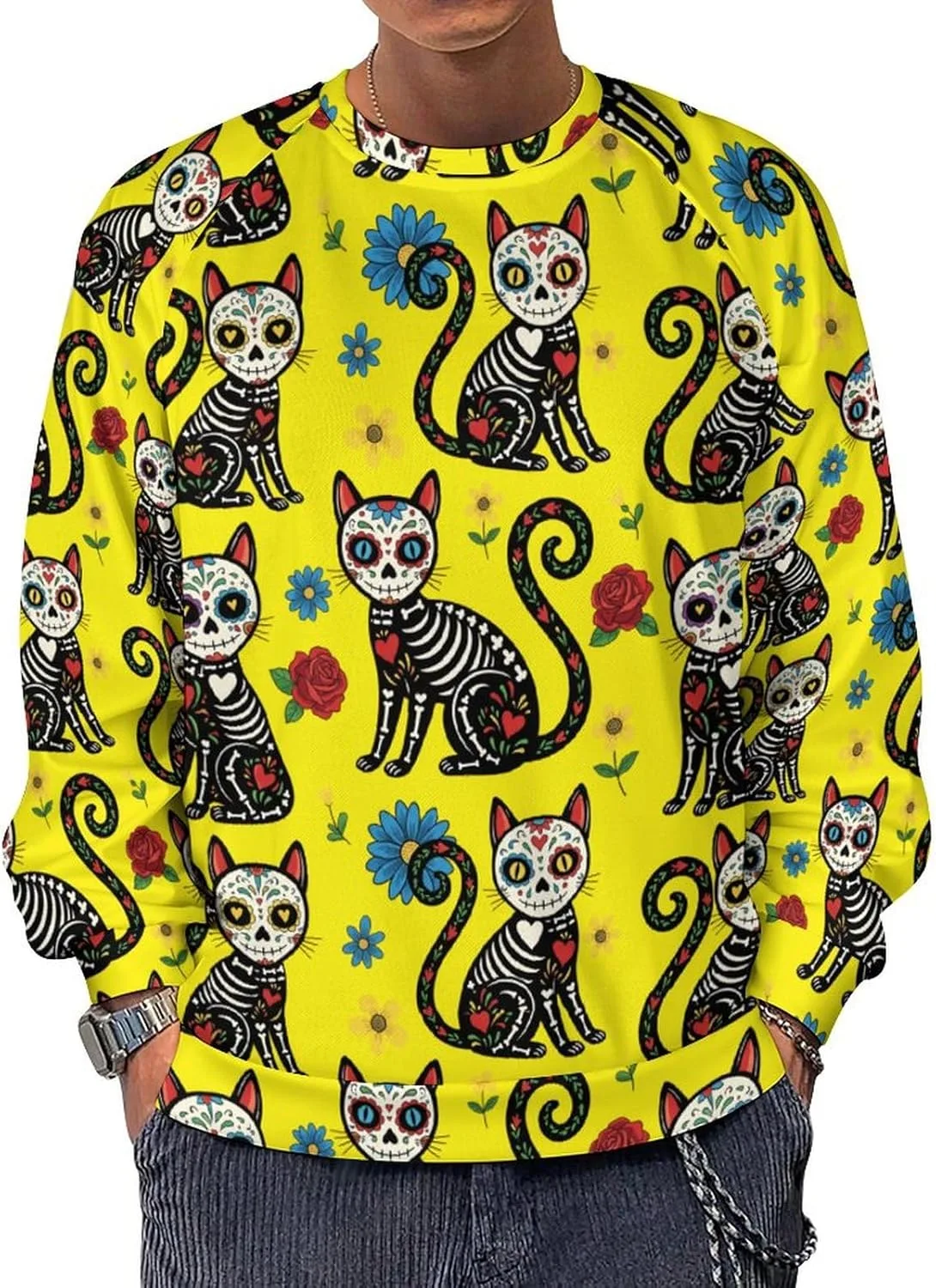 

Мужская осенняя толстовка Funny Santa Claus с длинными рукавами TAIZIYEAH