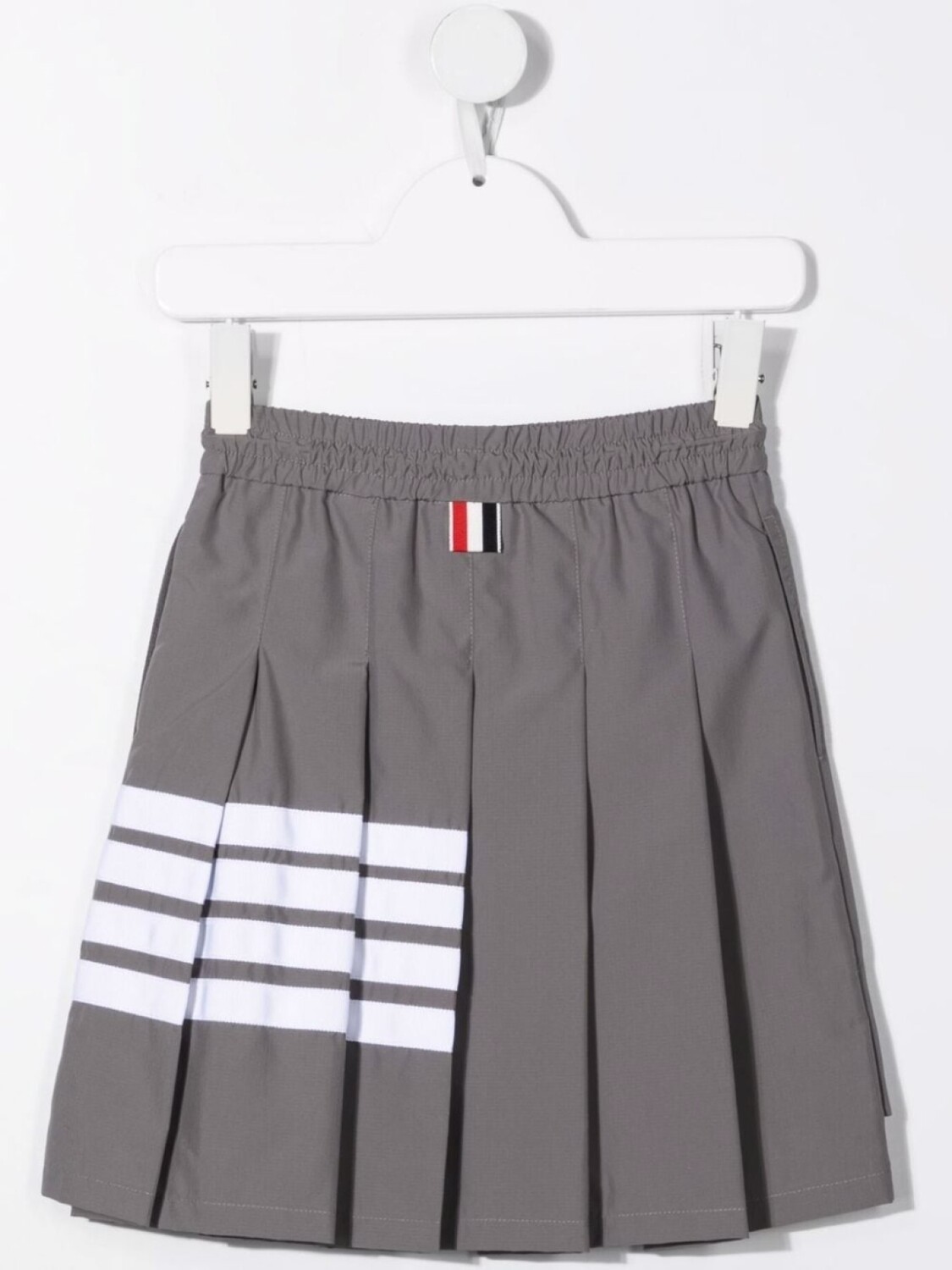 Юбка с плиссировкой и полосками Thom Browne Kids, серый — фото 2