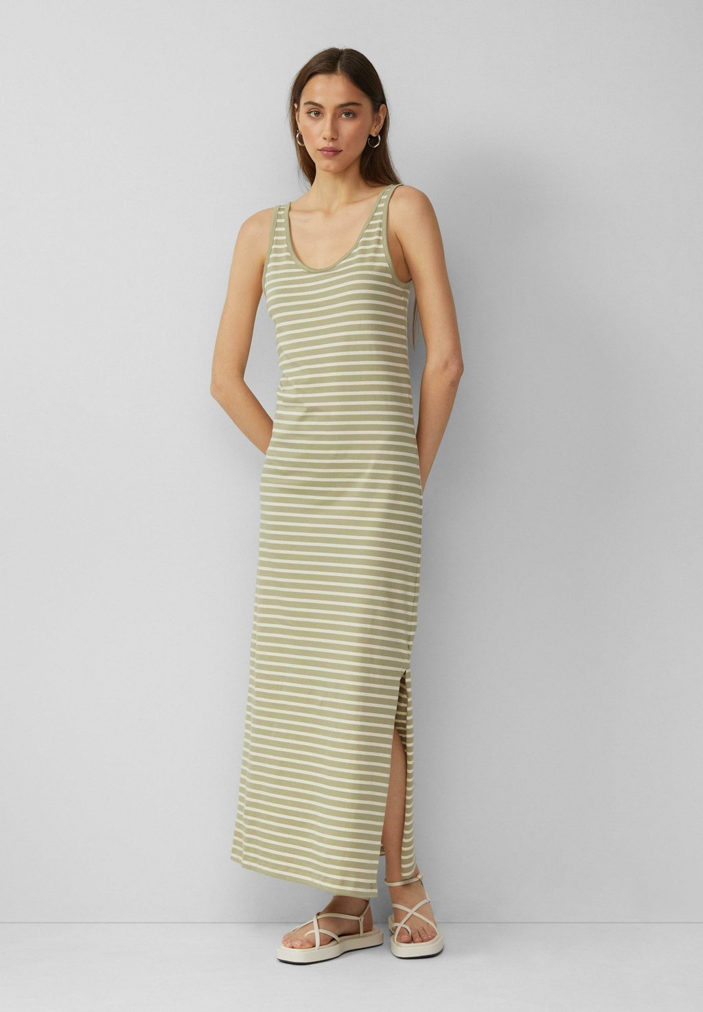 

Платье из джерси LANGES MIT STREIFEN - Maxi dress QS, зеленый