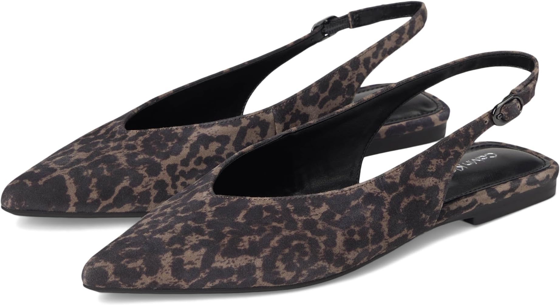 Балетки Calvin Klein Galiana, цвет Dark Natural Leopard Multi Suede