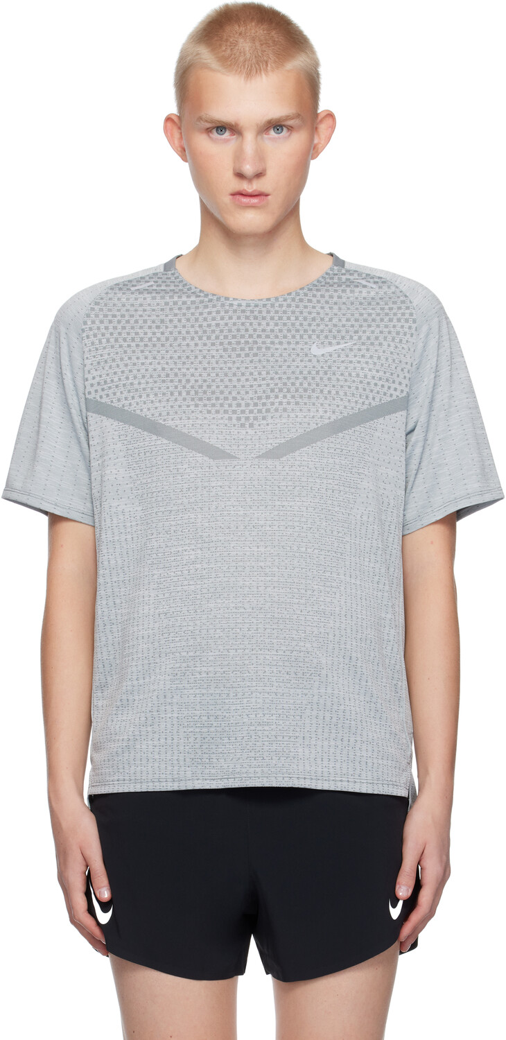 

Серая футболка TechKnit Nike, Smoke grey/Grey fog