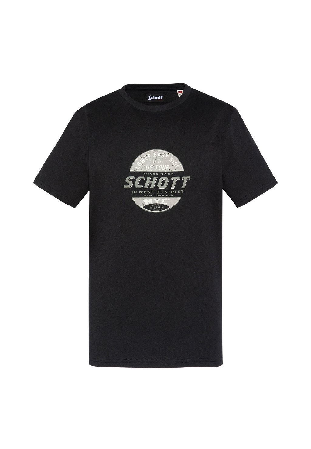 

Футболка с принтом Schott, черный