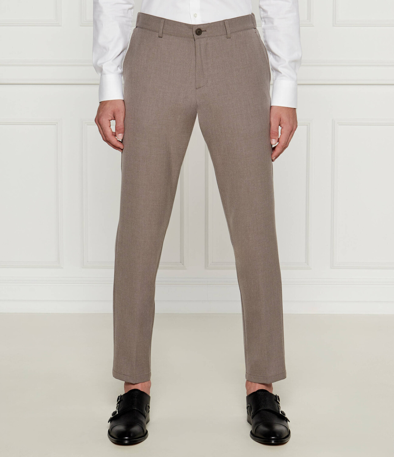 

Брюки BOSS BLACK P-Genius-EL Slim Fit, бежевый
