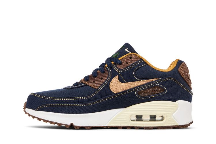 Кроссовки Nike Air Max 90 GS 'Cork - Obsidian', синий — фото 4