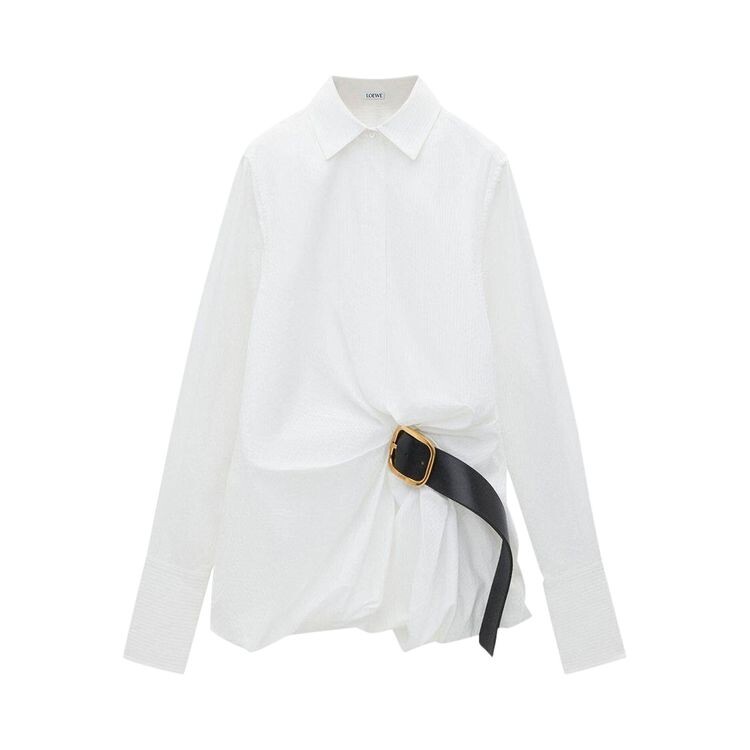 

Рубашка Loewe Belted Shirt Optic White, белый