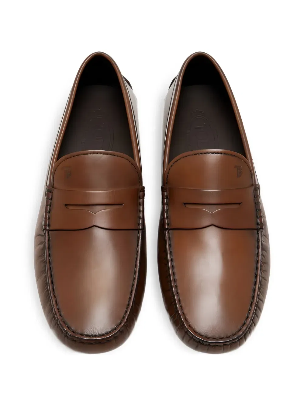Лоферы с ремешком Penny-strap Tod'S, коричневый — фото 2