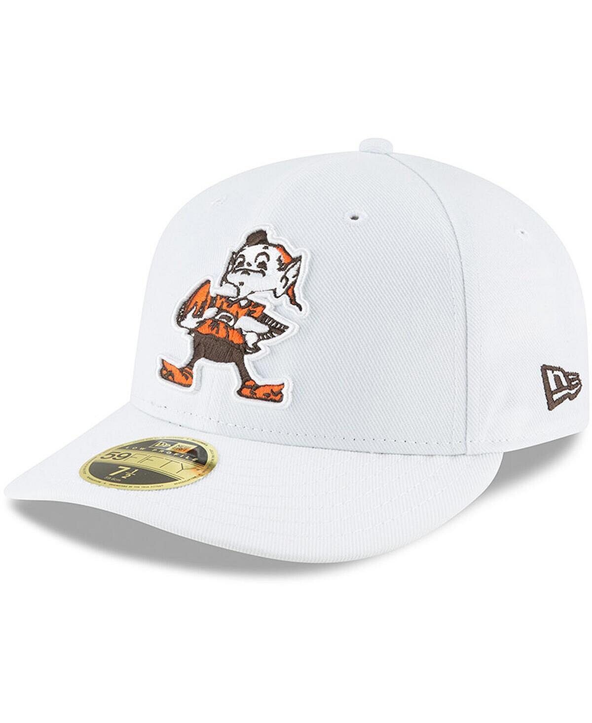 

Мужская белая приталенная шляпа Cleveland Browns Throwback Logo Omaha Low Profile 59FIFTY New Era